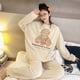 thumbnail image 2 of Pijama de terciopelo de otoño e invierno para mujer, suéter de manga larga, traje de dibujos animados con forma de oso y tarro de miel, ropa dulce para el hogar, 2 of 6