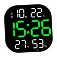 thumbnail image 2 of facefd Digital Wall Clock Temp Date Week Display Large Screen Adjustable Brightness Green, 2 of 8