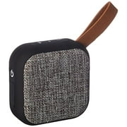 Studio Series Speaker by Tzumi - Square Mini Waterproof Bluetooth Fabric Speaker - Add Powerful Sound and Ambiance to Any Room - Grey