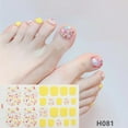 thumbnail image 3 of Tkrady 1 Sheets Toe Nail Stickers Full Nail Wraps Self Adhesive Toenail Polish Strips, Polish Manicure Sticker-E, 3 of 8