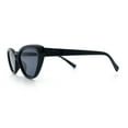 thumbnail image 6 of Womens Retro Classic Minimal Mod Thick Plastic Cat Eye Sunglasses All Black, 6 of 8