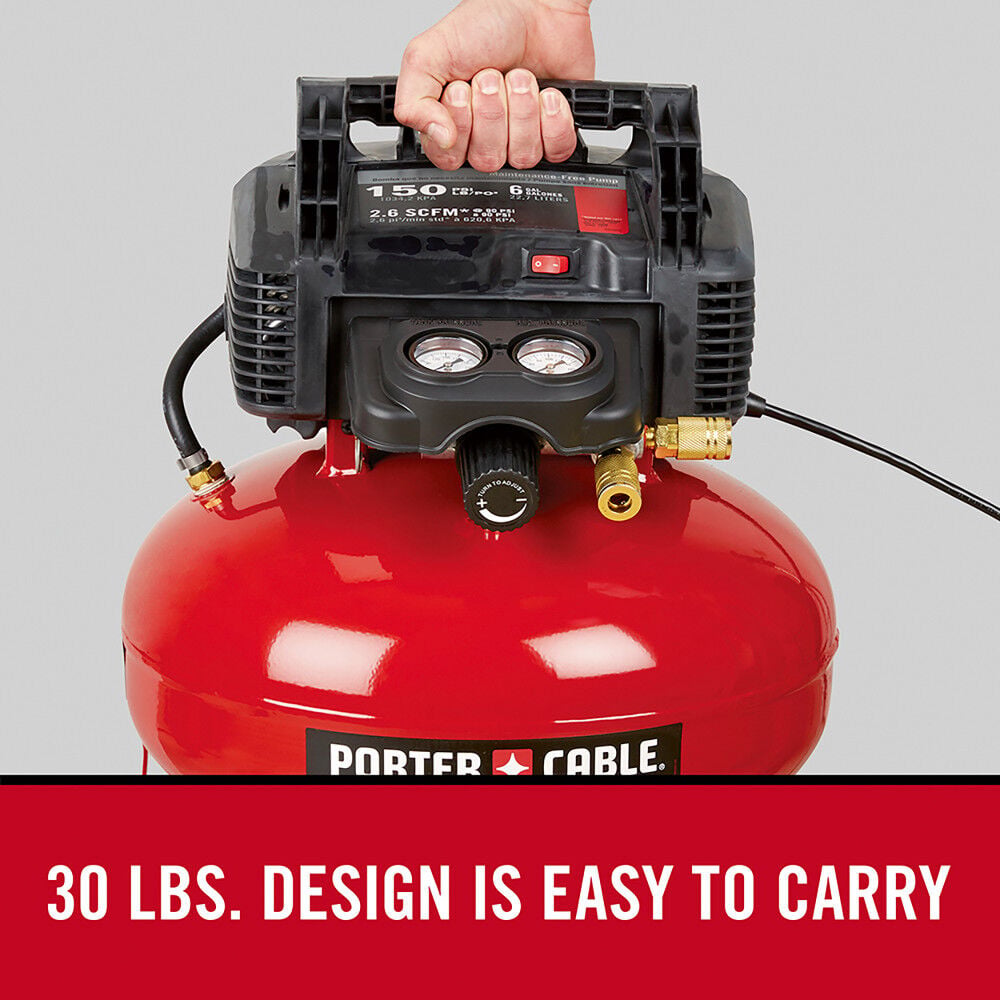 6 Gallon 150 PSI Electric Pancake Air Compressor with 13-Piece Accessory Kit
