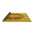 thumbnail image 2 of Ahgly Company Indoor Round Medallion Yellow Traditional Area Rugs, 6' Round, 2 of 4