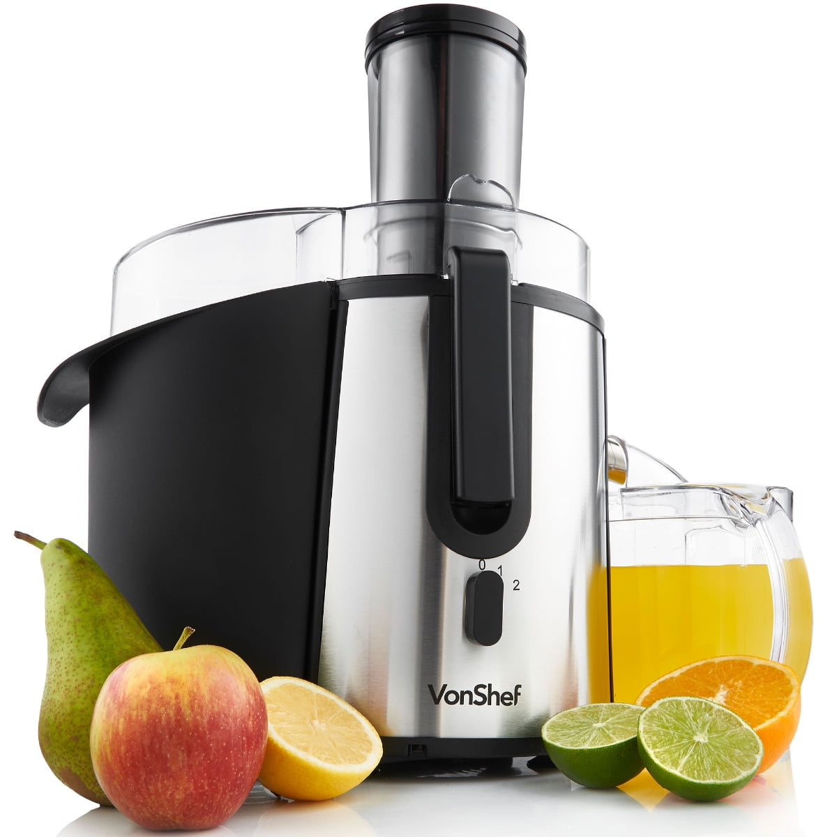 Vonshef Professional Powerful Wide Mouth Whole Fruit Juicer Machine 700w Max Power Motor With Juice Jug And Cleaning Brush Walmart Com Walmart Com