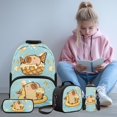 thumbnail image 2 of Yuyamidu Duck Capybara Axolotl School Backpack for Boys Girls with Lunch Box Cute Bookbag Set of 4 17 Inch Book Bag with Lunch Bag Pencil Case Water Bottle Bag Blue School Bag and Lunch Tote, 2 of 8