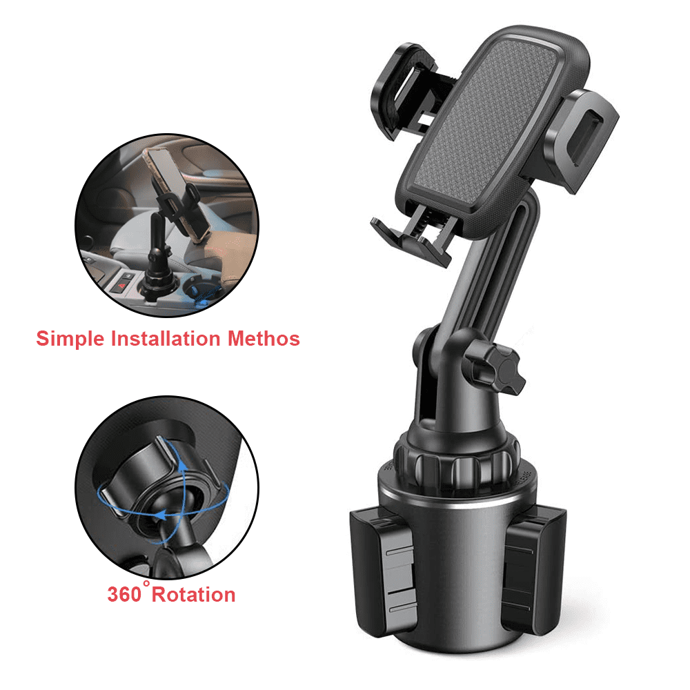 Adjustable Cup Holder Phone Mount, Long Gooseneck Cup Phone Holder for