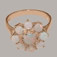 thumbnail image 5 of LBG British Made 14k Rose Gold Natural Opal Womens Promise Ring - 33 size options - Size 9.5, 5 of 6