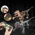 thumbnail image 5 of Brown Remote Control Dinosaur Toy Walking Shaking Realistic Dino Figure Led Light Effects Sound Rechargeable Play, 5 of 5