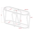 thumbnail image 3 of Gables 1-Shelf Metal Console Table, Black Nickel and Gray, 3 of 7