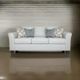 thumbnail image 6 of Benjara BM319076 82 in. Siya Gray Fabric Black Sofa with Track Arms & 4 Accent Throw Pillows, 6 of 6