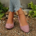 thumbnail image 3 of Eltusu Women Flat Shoes, Comfort Party Pointy Toe Slip on Office Shoes Pink Size 5.5-9.5, 3 of 8