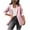 Pink, variant on Patlollav Women Coats Plus Size Long Sleeve Solid Color Suit Loose Tops