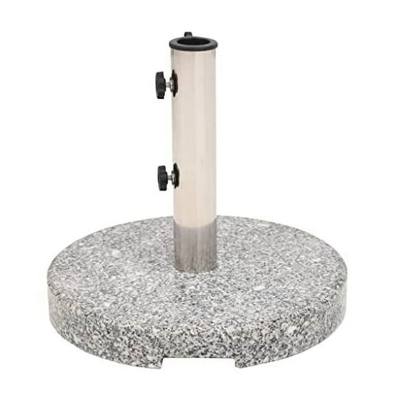 CUSON Round Umbrella Base | Outdoor Umbrella Stand | Parasol Base for Outside Patio, Lawn, Garden | Gray Granite 15.7" x 14.4"