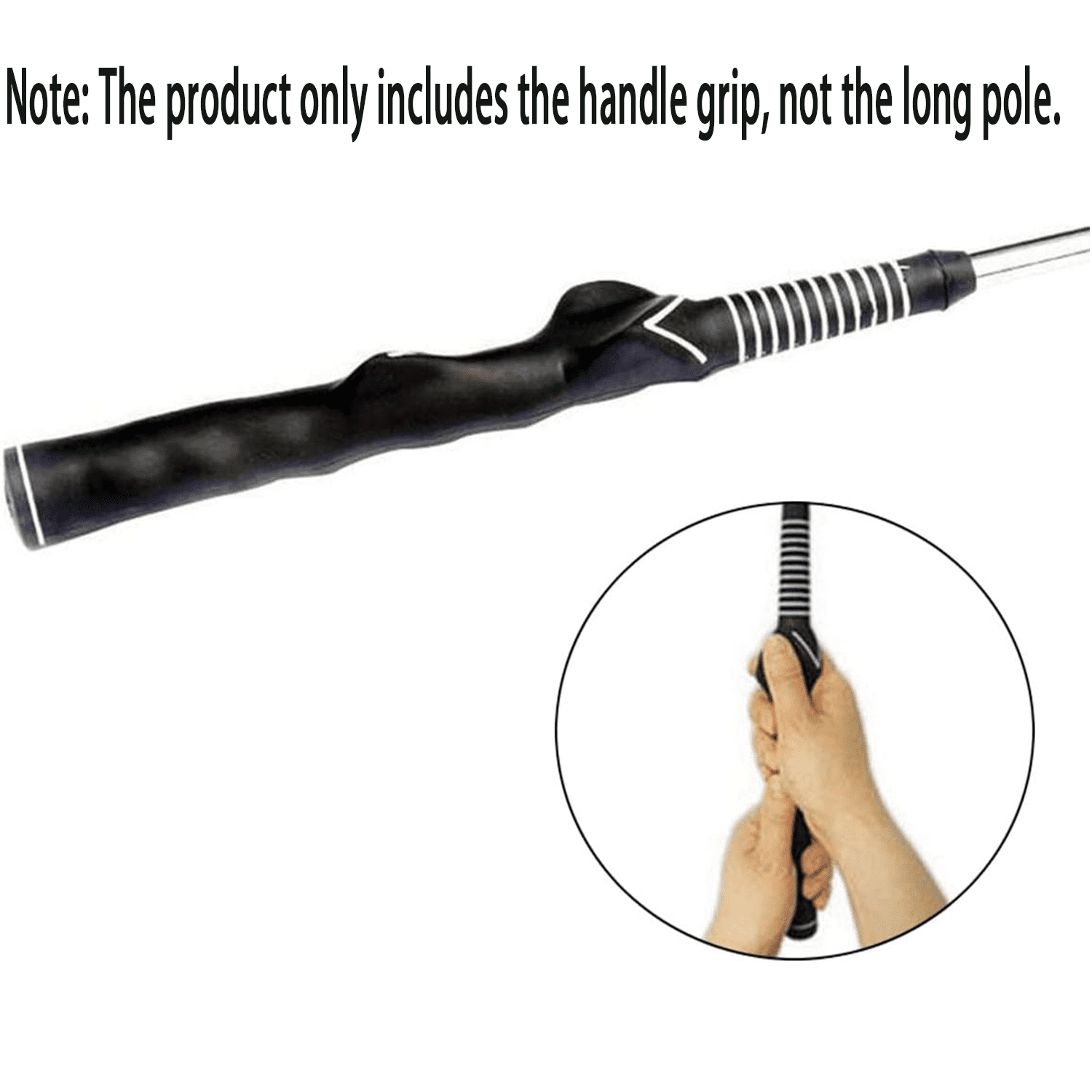Quanmin 2 PCS Right-Hand Golf Training Grip Handle Grip Train Anti-Slip Golf Wrist Trainer Swing Grip Practice Aid Golfing Swing Trainers Accessories for Men/Women Club, Black