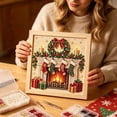 thumbnail image 6 of JWZZYD Christmas Decor Wreath Pearl Art Kit for Adults, 7.8x7.8 Inch Painting Kit With Frame, DIY Home Decor Wall Art, Beginner DIY Seasonal Party Gift 3D Pearl Sparkle, 6 of 6