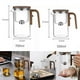thumbnail image 3 of Water Separation Glass Teapot with Wooden Handle, Magical Teapot with Infuser, 3 of 4