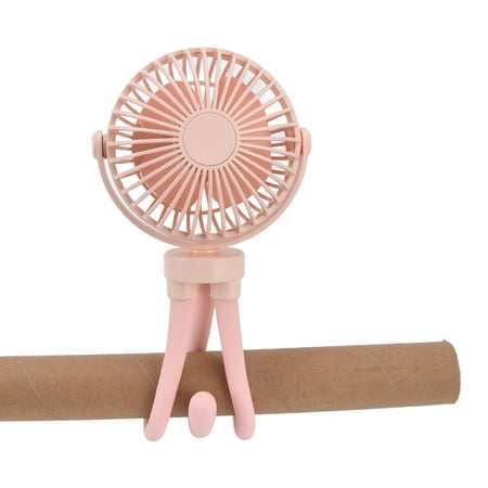 

Stroller Fan Octopus Baby Fan Universal Adjustment 2500 To 4400 RPM 3.5h Charging Time With Deformable Tripod For Outdoor For Household Pink
