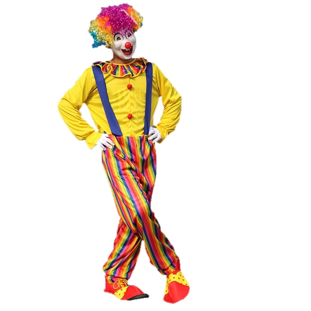 EeaseMX Disfraz de payaso de carnaval, disfraz de Halloween para adultos, traje de payaso para fiesta de hombre - Talla 4XL (ZC-002)