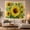 Seven Sunflowers, variant on Watercolor Sunflower Painting Against White Background, Cheerful Boho for Art Lovers, Home Wall Decor, Birthday Gift, Tapestry Wall Hanging for Bedroom and Living Room