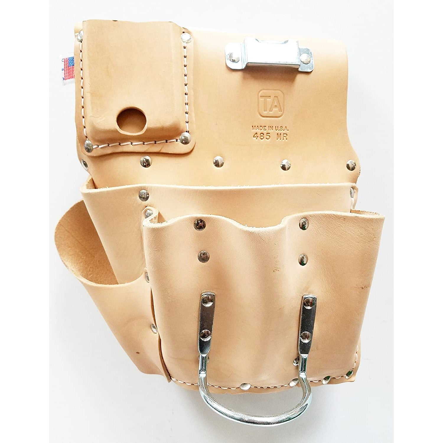 TA485MR, 7 Pocket Leather Drywall Tool Pouch Right Hand, Made in USA