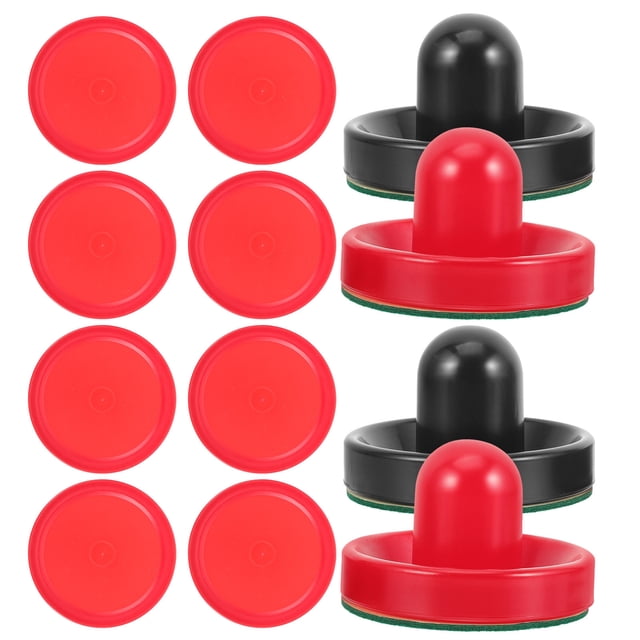 RENACLIPY 16PCS Hockey Table Pushers Set Plastic Red For Game Tables Players Sports Enthusiasts