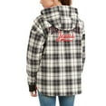 thumbnail image 2 of Women's Tommy Jeans Black/Cream Chicago Bulls Molly Flannel Full-Zip Hoodie, 2 of 3