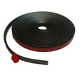 Partsman Self Adhesive Rubber Molding Strip, .5” Black Stick On Bumper