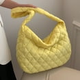 thumbnail image 4 of Bolsa de mensajero acolchado ligero de embrague femenino de moda para mujer (amarillo) Tmvgtek Para Estrenar, 4 of 9