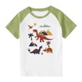 thumbnail image 1 of RXIRUCGD 2025 Vêtements d'Été pour Enfants Tout-Petits Garçons Filles Mode Mignon Col Rond Imprimé Manches Courtes Haut, 1 of 7