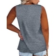 thumbnail image 2 of Sherrylily Women Summer Sleeveless Henley Tank Tops Casual Button Down Plus Size Tunics, 2 of 3