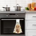 thumbnail image 4 of Yayeee Kitchen Hanging Hand Towels Set of 2 with Loop Bathroom Absorbent Tie Towel, Floral Cow, 4 of 7