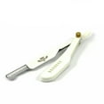 thumbnail image 2 of Beard Cut Throat Straight Barber Shaving Razor Rasoir + 100 Derby Blades White, 2 of 3