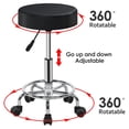 thumbnail image 4 of Silla giratoria de salón Rolling Stool Yaheetech, ajustable, negra, 4 of 9