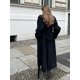 thumbnail image 3 of Abrigo de lana con solapa para mujer, abrigo largo de manga larga con cinturón y botonadura única, ropa de calle elegante, moda de otoño e invierno, 3 of 5