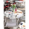 thumbnail image 5 of Outdoor Tablecloth with Umbrella Hole for Patio/Picnic/Party/Camping, Blue Yellow Flowers Waterproof Table Cloth Round Cover Washable, Spring Summer Garden Wildflowers (Dia 60"), 5 of 8