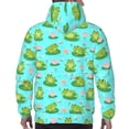 thumbnail image 7 of Naloa Frogs And Aquatic Plants Men's Casual Hooded Collar Drawstring Hoodies Pullover Sweatshirts Casual Long Sleeve Shirts-3X-Large, 7 of 7