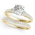 thumbnail image 3 of Mauli Jewels Engagement Rings for Women 1.25 Carat Halo Diamond Engagement Bridal Set Ring Crafted 4 Prong-Setting 14k Solid Rose Gold, 3 of 12