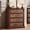 Brown, variant on Juiluna Brown 4 Drawer Dresser for Bedroom, Farmhouse Tall Chest of Drawers with Metal Handles, Rustic Wooden Dresser for Living Room, Hallway