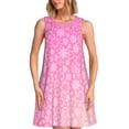thumbnail image 1 of Daiia Robes pour Femmes Imprimé Sensibilisation au Cancers du Sein 2025 Tendance Manches Courtes Robes Décontractées Amples Fluides Maxi Robes de Soleil, 1 of 7