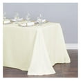 thumbnail image 2 of 5-Pack Ivory Rectangular Tablecloths 90 in x 132 in with Rounded Corners - Ideal for 6 ft Table with Floor-Length Drop - Polyester Fabric Cloth Table Covers for Wedding, Party, 2 of 6