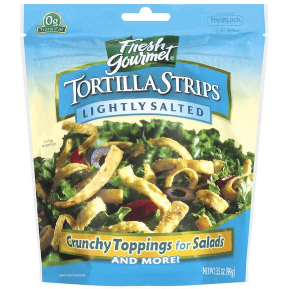Fresh Gourmet Lightly Salted Tortilla Strips Salad Toppings 3.5 oz