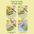 thumbnail image 5 of Yhmxh Leak-proof Large Ice Cubes Trays, Easy Release Ice Cubes Molds with Press Bottom and Removable Lid, Stackable Reusable Freezer Ice Trays for Whiskey, Baby Food, BPA Free (Orange), 5 of 6