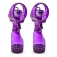 thumbnail image 1 of Ventilador portátil con nebulizador O2COOL Deluxe a pilas, 2 unidades, morado, 1 of 5