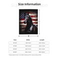 thumbnail image 5 of PHELIKA American Flag Dark Horse 02 All Season Soft Throw Blanket Lightweight Flannel Fleece Blankets 80"x60", 5 of 8