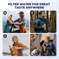 thumbnail image 4 of Membrane Solutions 36oz Filtered Water Bottle with Straw and Replaceable Plastic Water Filter,for Hiking,Camping,Outdoor Survival Adventure,Travel,Orange, 4 of 9