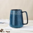 thumbnail image 3 of ThrottleT-24 oz Large Ceramic Coffee mugs, Extra Large Tea and Coffee Cups, Large Handle Design, Big Coffee Mug for Office and Home, Microwave and Diahwasher Safe. (24 oz star blue), 3 of 11