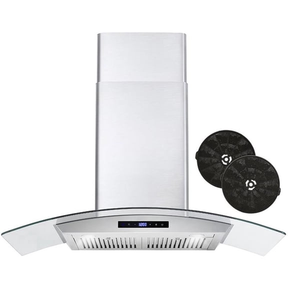 36 in. Vista Collection Ductless Wall Mount Range Hood in Stainless Steel