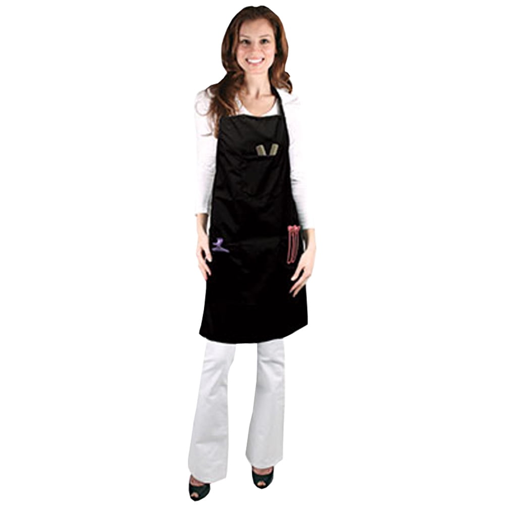 SALONCHIC Stylist Beauty Hair Bamboo Fiber Salon Apron Black CA-4077