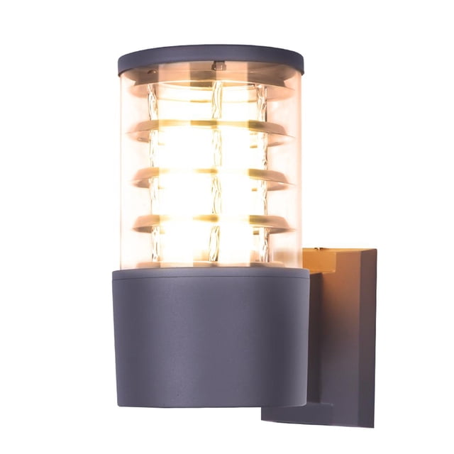 Matsuzay Lámpara de pared impermeable 12W cubierta redonda Vintage cabeza única jardín luz exterior pared negro IP65 exterior E27 enchufe Iluminación y accesorios Numero 5 Matsuzay HA025536-05