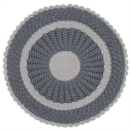 

FLORA ROUND PLACEMAT GRAY